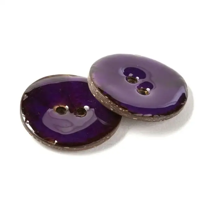 Pulsanti in cocco laccati Ø30mm - Viola