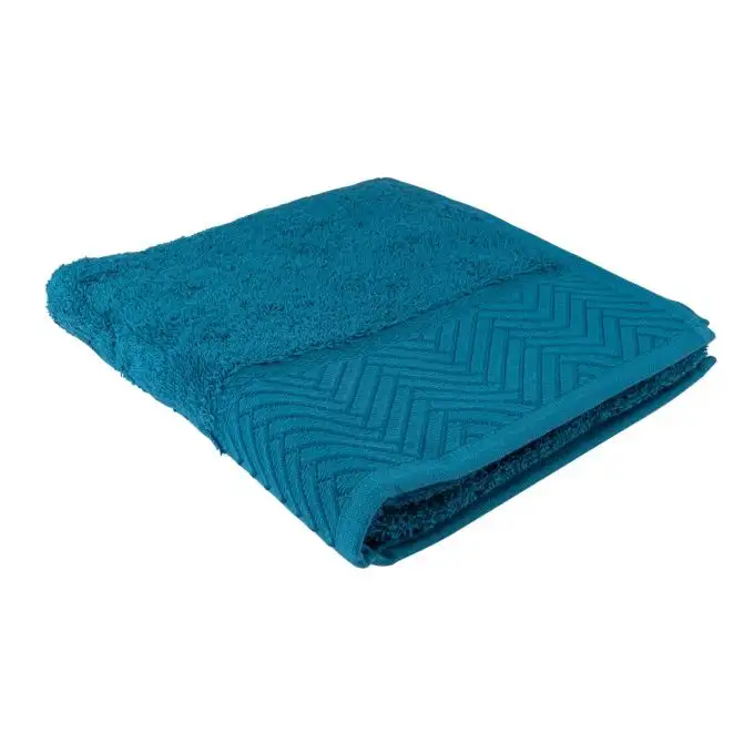 Asciugamano chevron blu petrolio