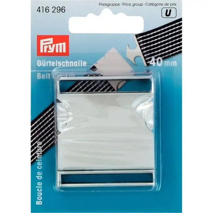 Fibbia cintura 40mm argento opaco