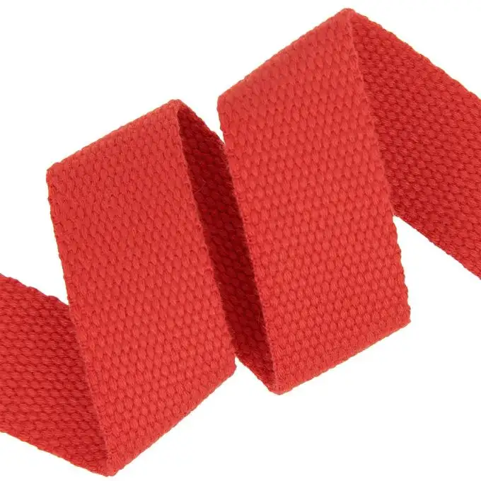 Cinghia in cotone rinforzata rossa 30mm
