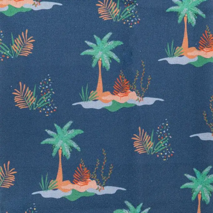 Campione palme fondo blu scuro