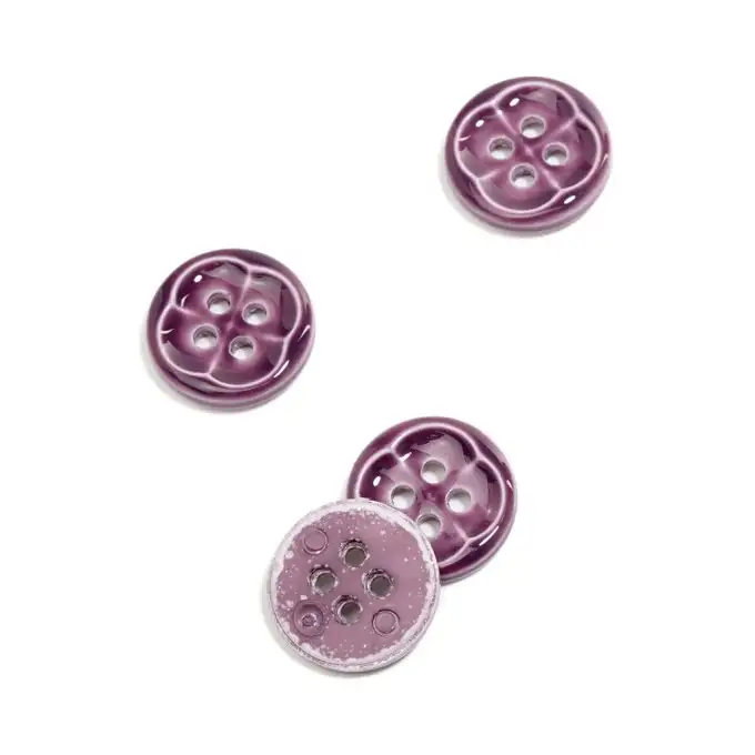 Pulsante a pied smile viola