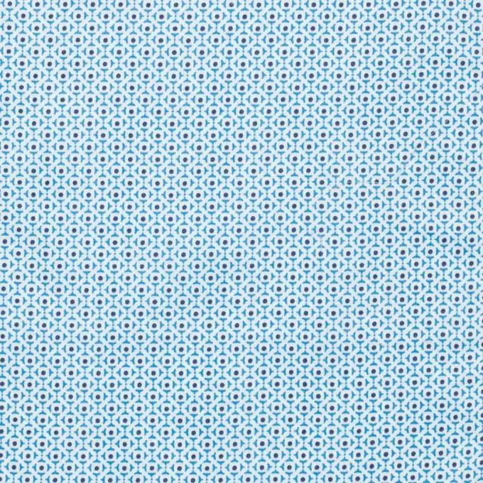 Satin di cotone mosaico blu