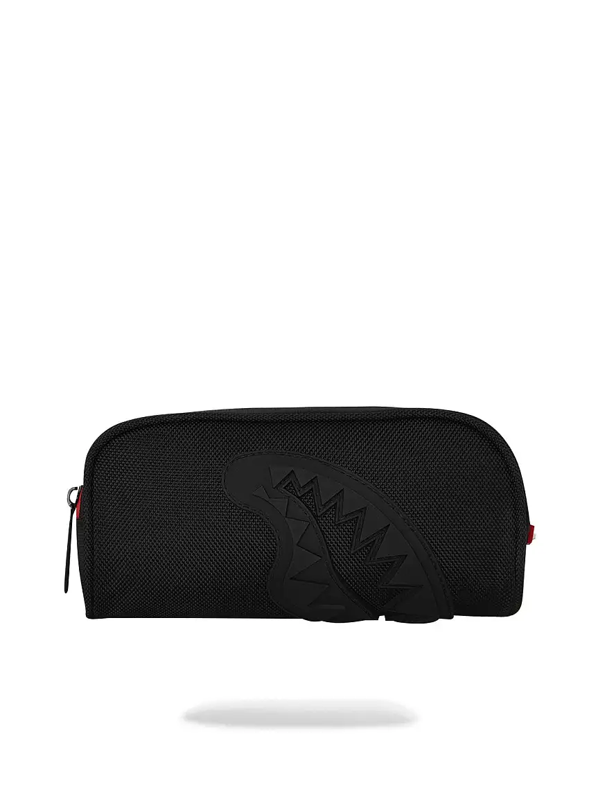 SPRAYGROUND Clutch Unisex adult PRINTED ZIPPER SHARK POUCH 910B7884NSZ Black