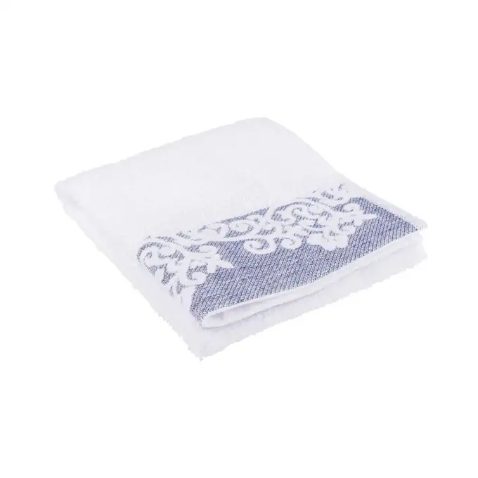 Asciugamano ospite arabesque blu 30x50 cm