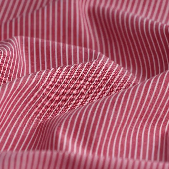 Filo tinto cotone rigato bianco rosso