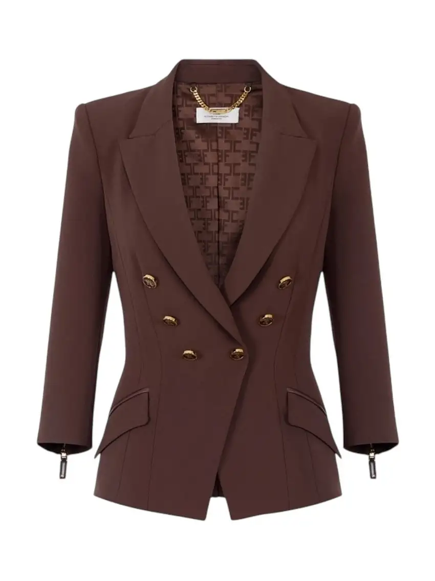 ELISABETTA FRANCHI Women's Jacket GI17456E2 EA3 COFFEE