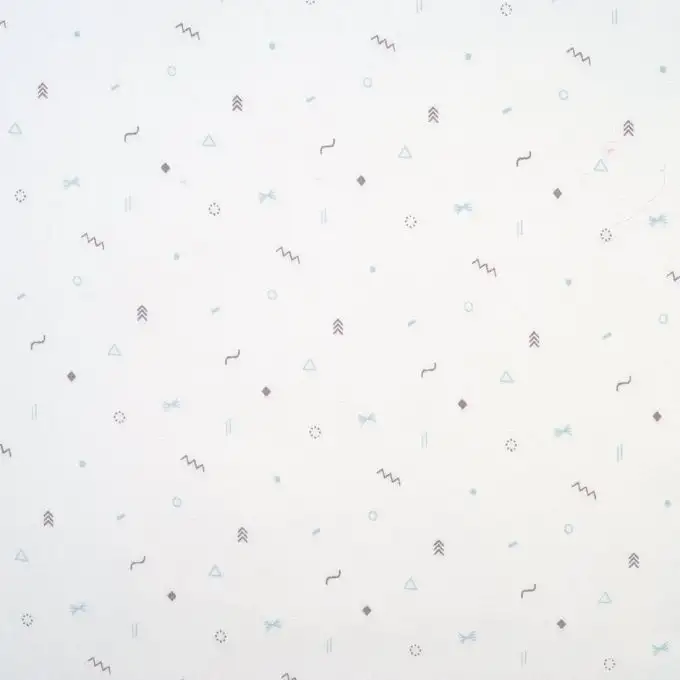 Popeline tessuto frecce blu viola