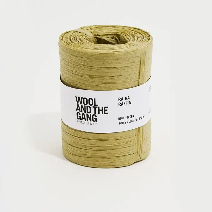 Filo per uncinetto Ra Ra Raffia verde duna - Wool and the Gang