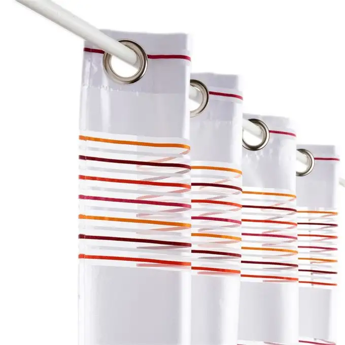 Tenda a righe jacquard carminio