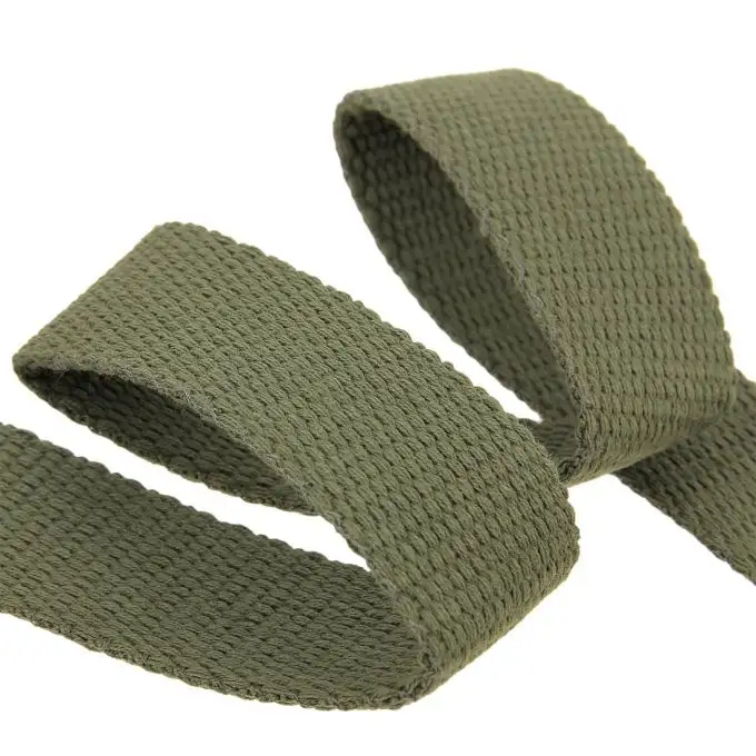 Cinghia in cotone rinforzata kaki 30mm