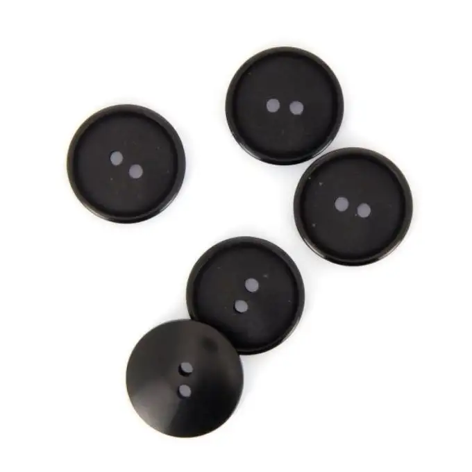 bottoni nylon piatti neri 20mm