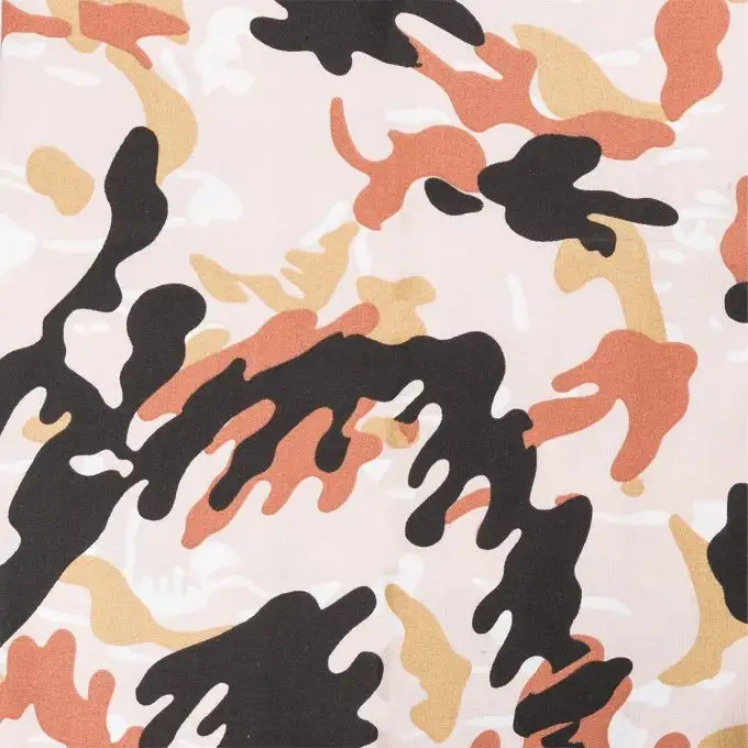 Tessuto mimetico rosa arancione nero