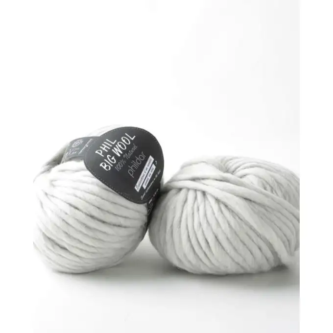 Gomitolo di lana Big wool grigio chiaro - Phildar