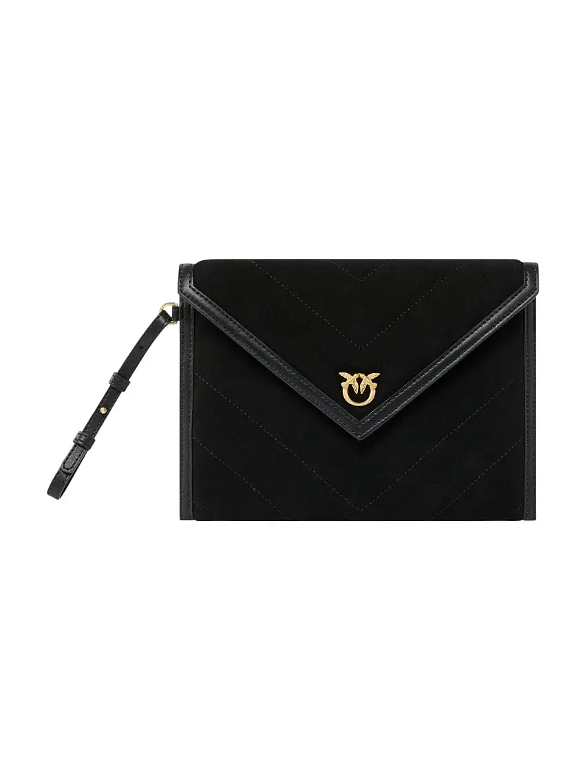 PINKO Portafoglio Donna FLAT PURSE HANDLE 104820-A2JH Z99V NERO LIMOUSINE - MATT GOLD