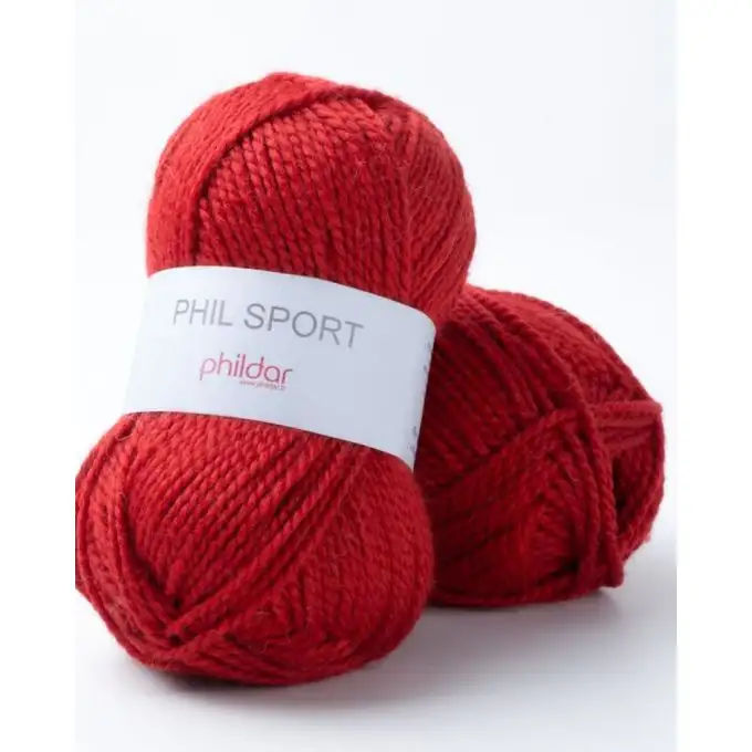 Gomitolo di filato sport rosso - Phildar
