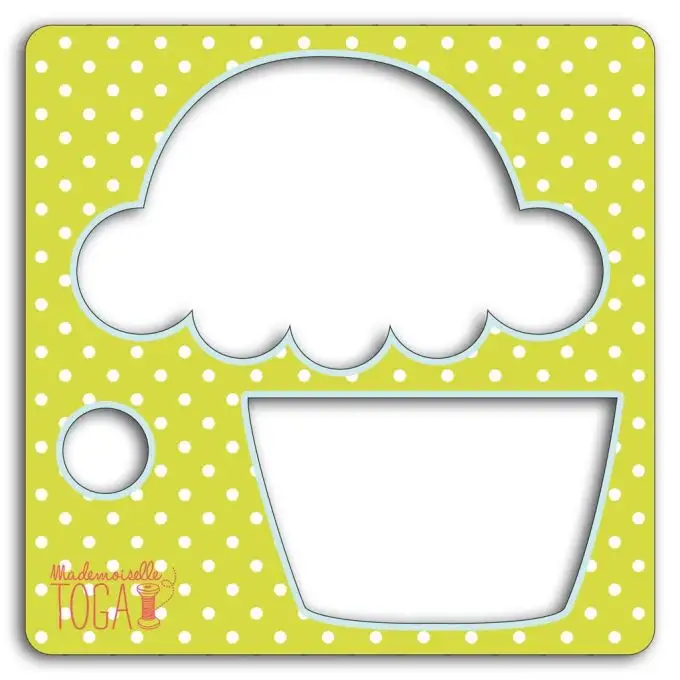 Stencil cucito forma cupcake