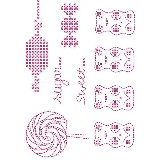 Modello di ricamo motivo Sugar Custom By Me