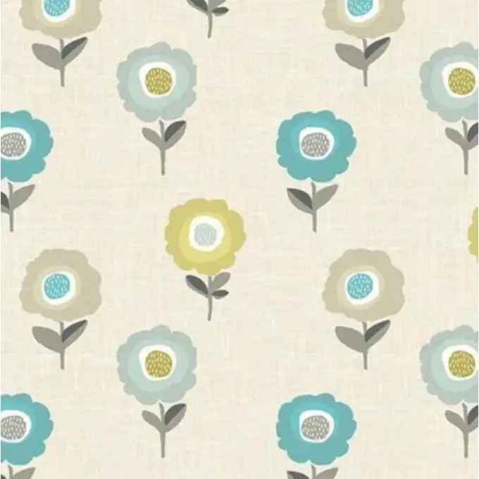 Bachette fiori retrò anni 70 turchese