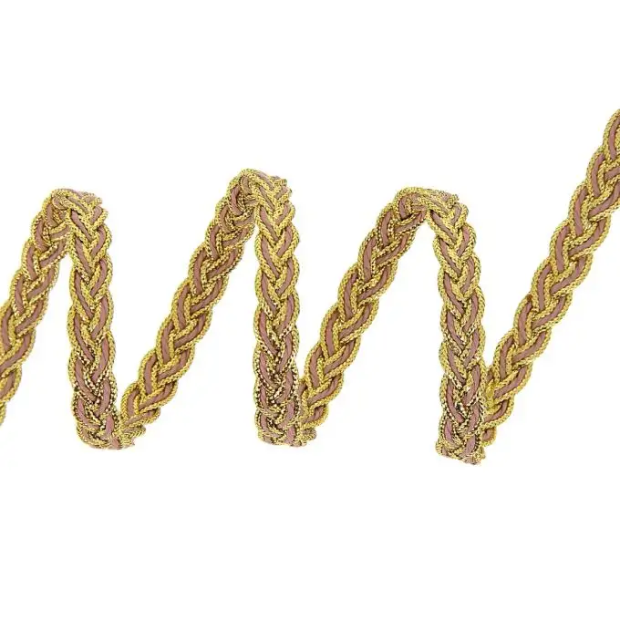 Treccia intrecciata beige brillante 7mm