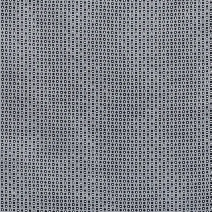 Cotone satin pois quadrati grigi