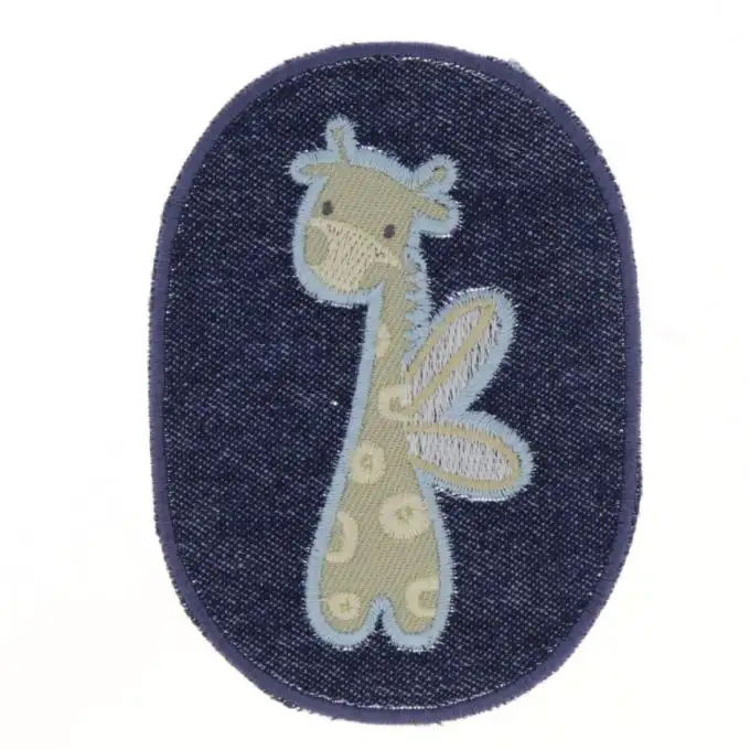 Ecusson termoadesivo jeans giraffa
