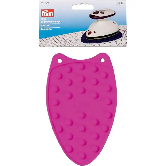 Supporto per ferro da stiro in silicone rosa - Prym