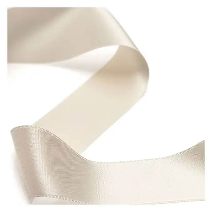 Nastro raso doppia faccia 38mm ecrù