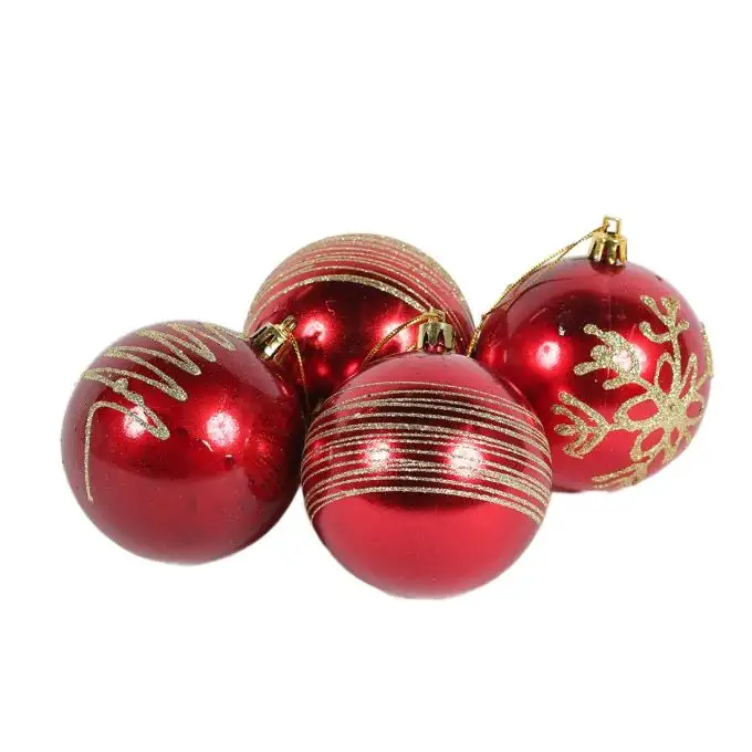 Set di 4 sfere decorative 8cm