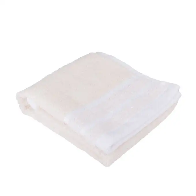 Asciugamano ospite bianco color block