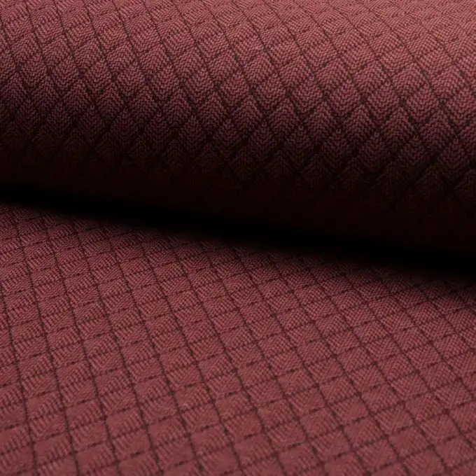 Tessuto jacquard rombi rosso