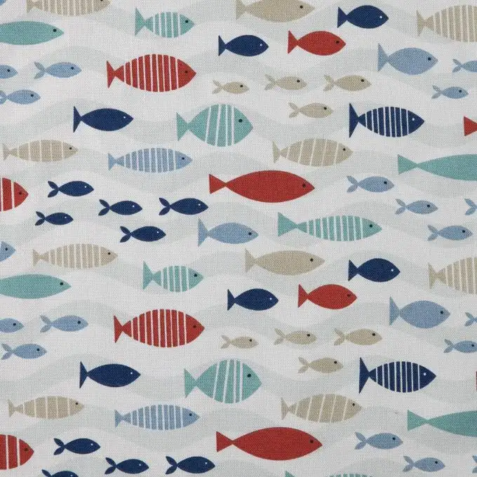 Tessuto cotone spesso blu oceano