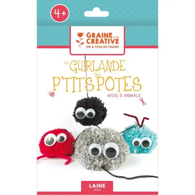 Kit ghirlanda pompon amici piccoli