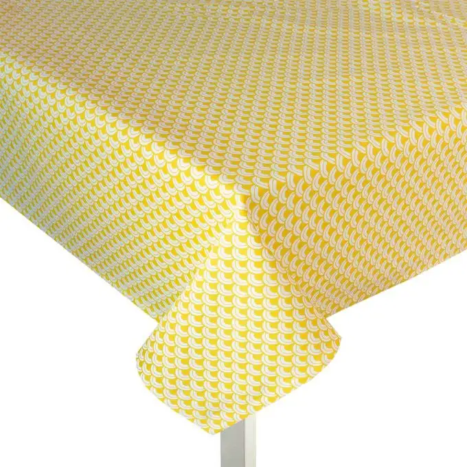 Tovaglia rotonda gialla squama