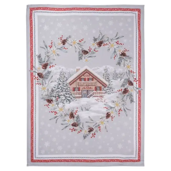 Asciugamani da cucina grigi chalet