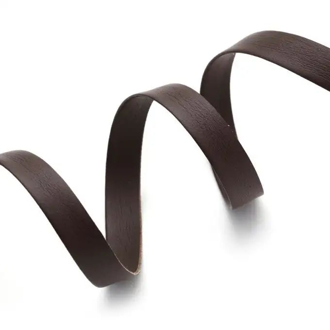 Bordo similpelle marrone 17 mm