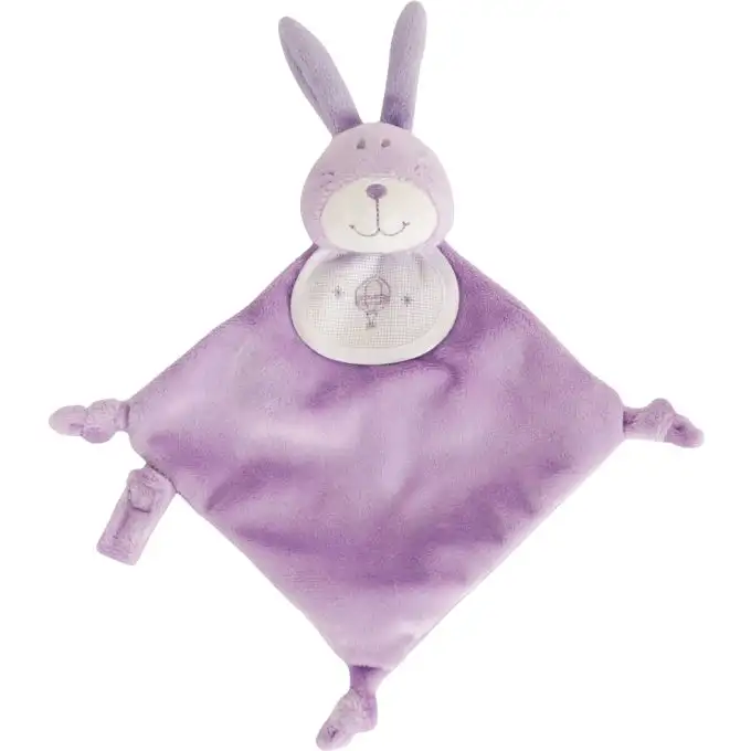 Doudou coniglio da ricamare - Prugna