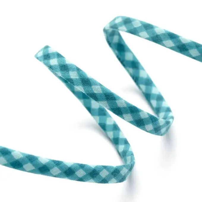 Cordone spaghetti 7mm vichy turchese
