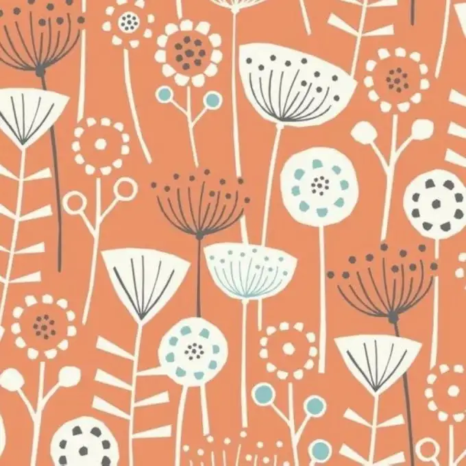 Bachette dente di leone grafica arancione