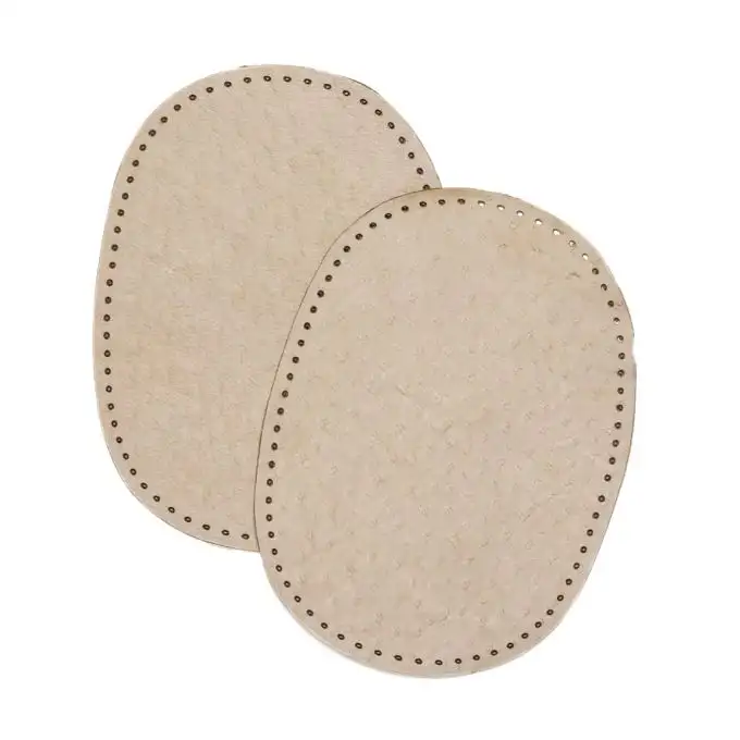 Rinforzo in vera pelle beige da cucire