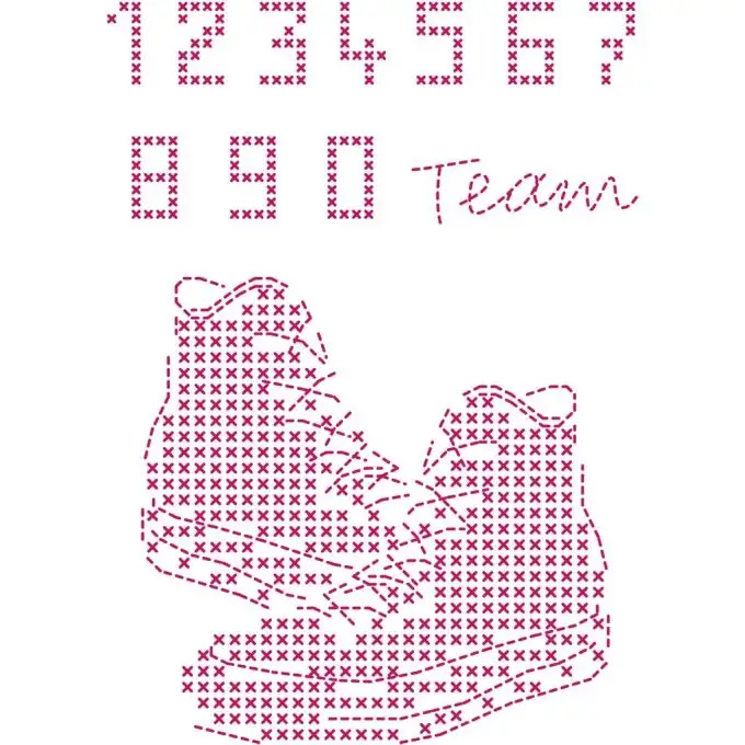 Modello di ricamo motivo scarpe personalizzate da me