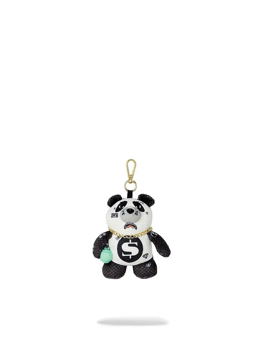 SPRAYGROUND Portachiavi Uomo PANDA PANDA PANDA BEAR KEYCHAIN 910K0608NSZ Nero