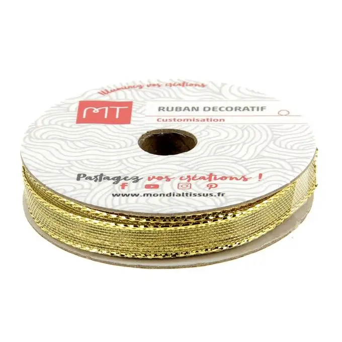 Bobina nastro dorato 7 mm