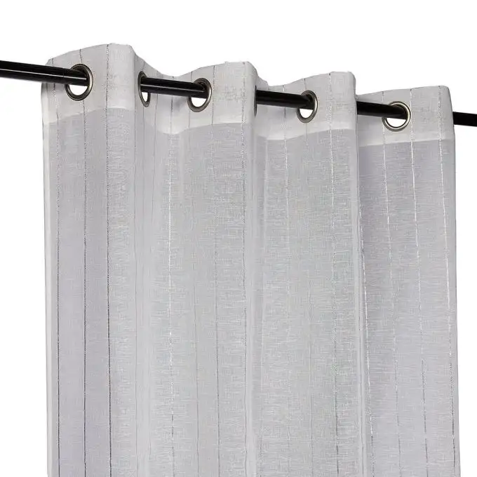 Voile cuzco righe lurex argento