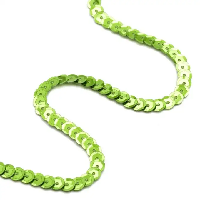 Nastro paillettes al metro - verde