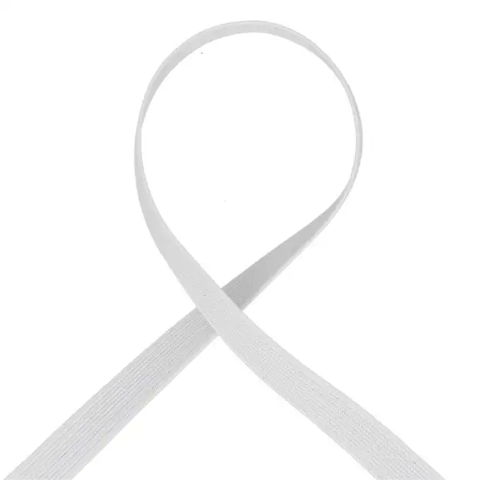 Treccia elastica piatta bianca 12 elastici