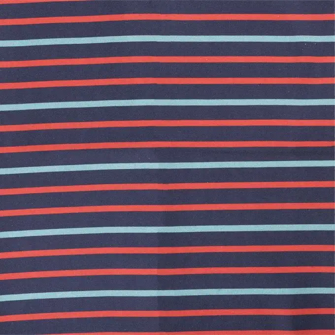 Tessuto a righe blu scuro e rosse