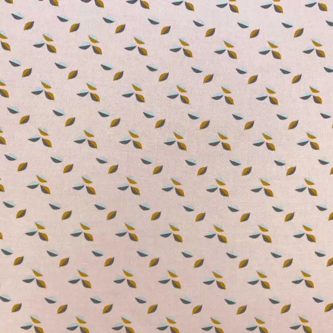 Tessuto crepe viscosa Linna Morata Persepolis nudo con foglie