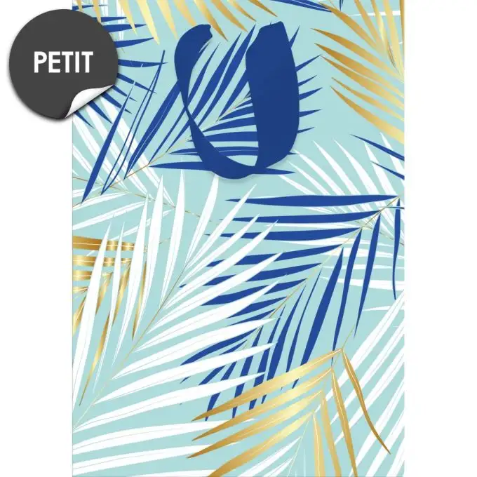 Borsa regalo piccolo formato - foglie dorate