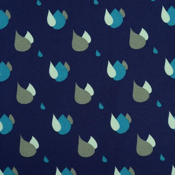 Tessuto crepe viscosa Linna Morata Zuydcoote blu notte